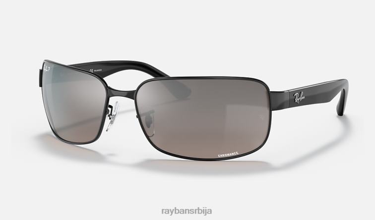 Ray-Ban рб3566цх цхроманце P0HP957 наочаре за сунце полирана црна/сребрна мушкарци