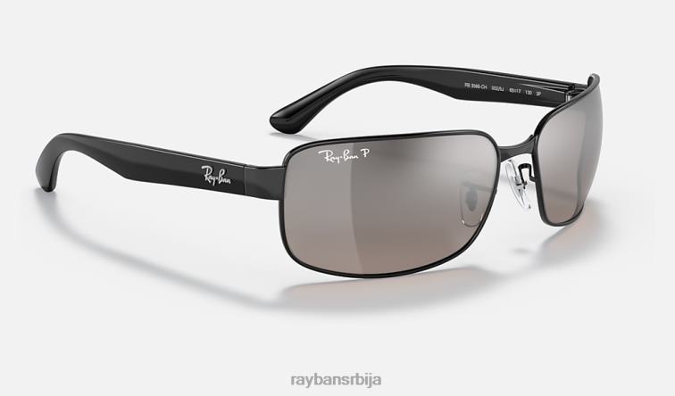 Ray-Ban рб3566цх цхроманце P0HP957 наочаре за сунце полирана црна/сребрна мушкарци
