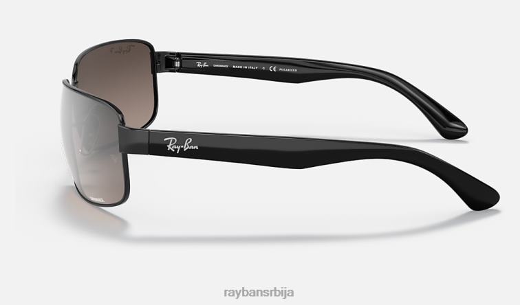 Ray-Ban рб3566цх цхроманце P0HP957 наочаре за сунце полирана црна/сребрна мушкарци
