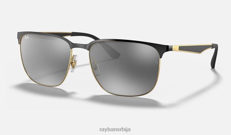 Ray-Ban рб3569 P0HP835 наочаре за сунце полирано црно на златно/сиво мушкарци