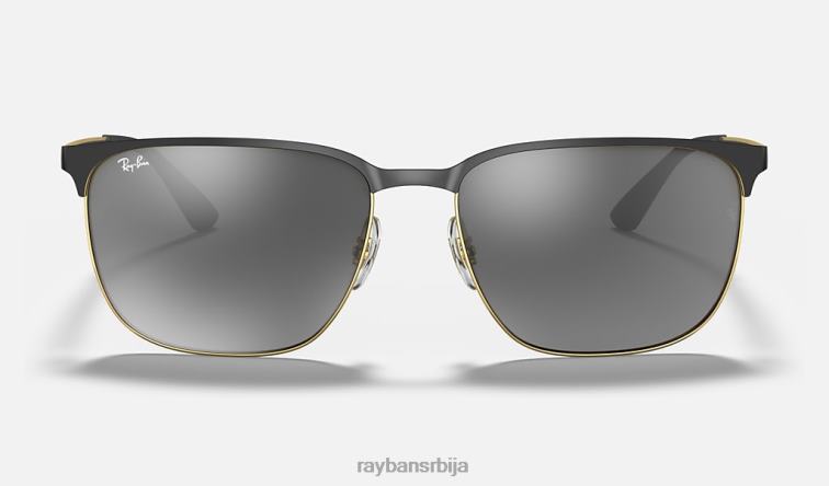 Ray-Ban рб3569 P0HP835 наочаре за сунце полирано црно на златно/сиво мушкарци