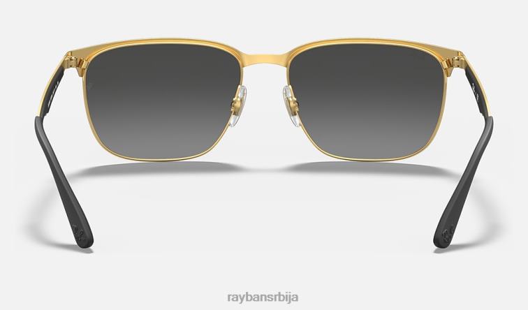 Ray-Ban рб3569 P0HP835 наочаре за сунце полирано црно на златно/сиво мушкарци