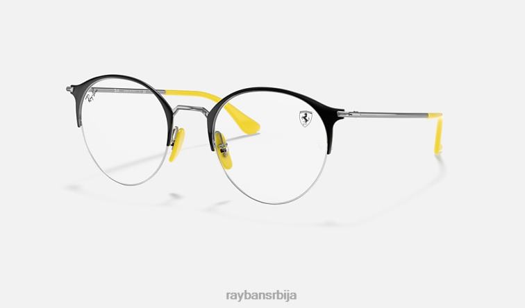 Ray-Ban рб3578вм сцудериа феррари колекција P0HP2420 наочаре за сунце углачано црно на сребру мушкарци