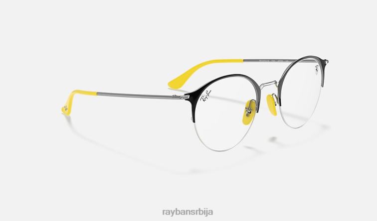 Ray-Ban рб3578вм сцудериа феррари колекција P0HP2420 наочаре за сунце углачано црно на сребру мушкарци