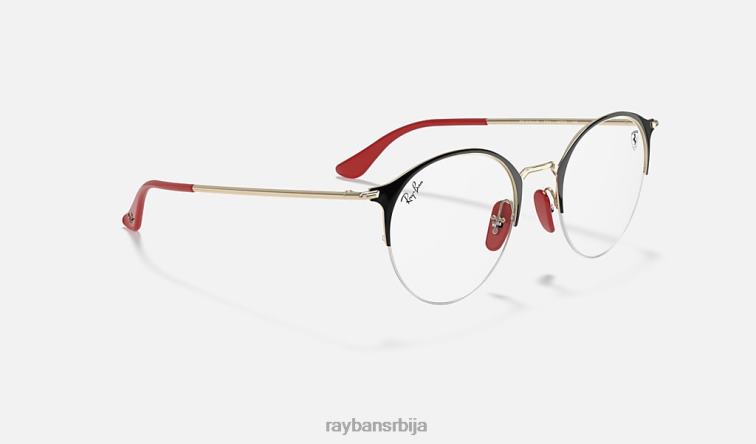 Ray-Ban рб3578вм сцудериа феррари колекција P0HP2421 наочаре за сунце углачано црно на злату мушкарци