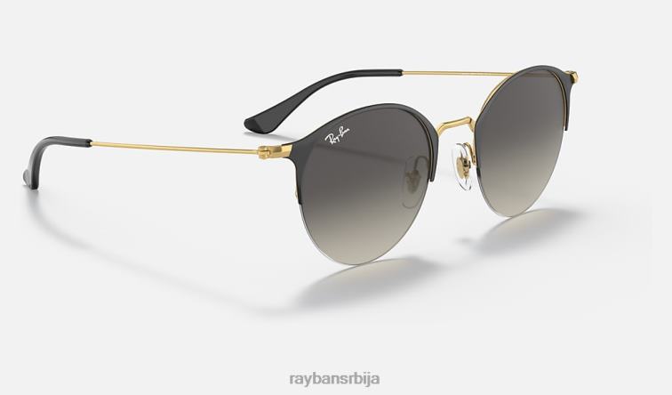 Ray-Ban рб3578 P0HP430 наочаре за сунце полирано црно на златно/сиво мушкарци