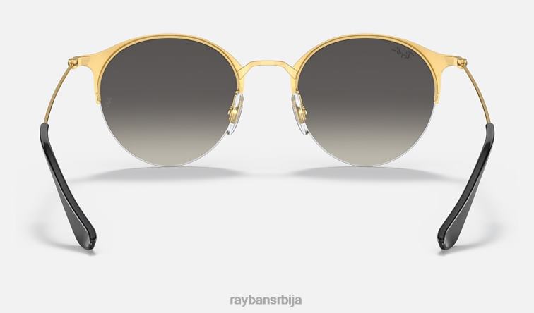 Ray-Ban рб3578 P0HP430 наочаре за сунце полирано црно на златно/сиво мушкарци