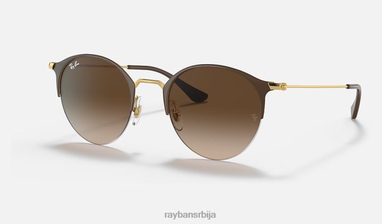 Ray-Ban рб3578 P0HP431 наочаре за сунце полирано браон/браон мушкарци