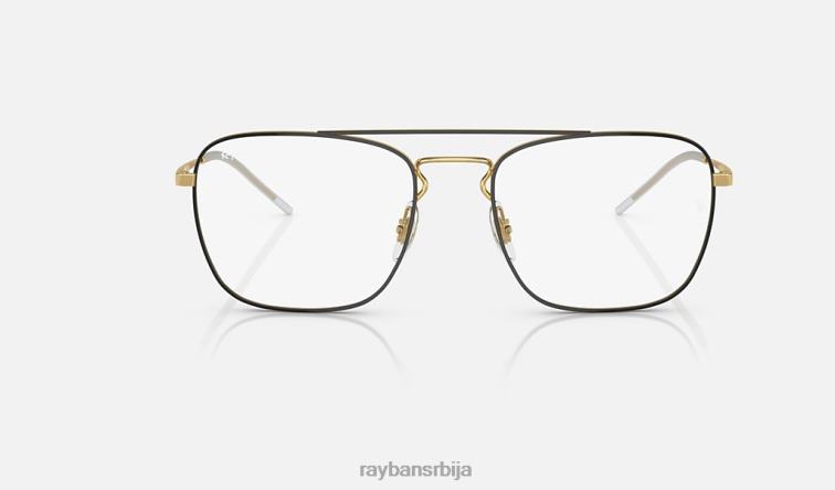 Ray-Ban рб3588 транзиције P0HP1246 наочаре за сунце полирано црно на златно/провидно/плаво мушкарци