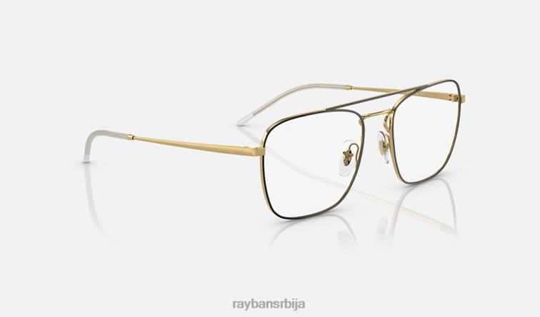 Ray-Ban рб3588 транзиције P0HP1246 наочаре за сунце полирано црно на златно/провидно/плаво мушкарци