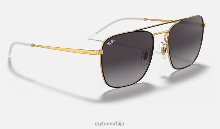 Ray-Ban рб3588 P0HP418 наочаре за сунце полирано црно на златно/сиво мушкарци