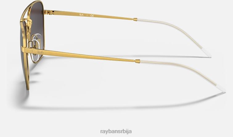 Ray-Ban рб3588 P0HP418 наочаре за сунце полирано црно на златно/сиво мушкарци