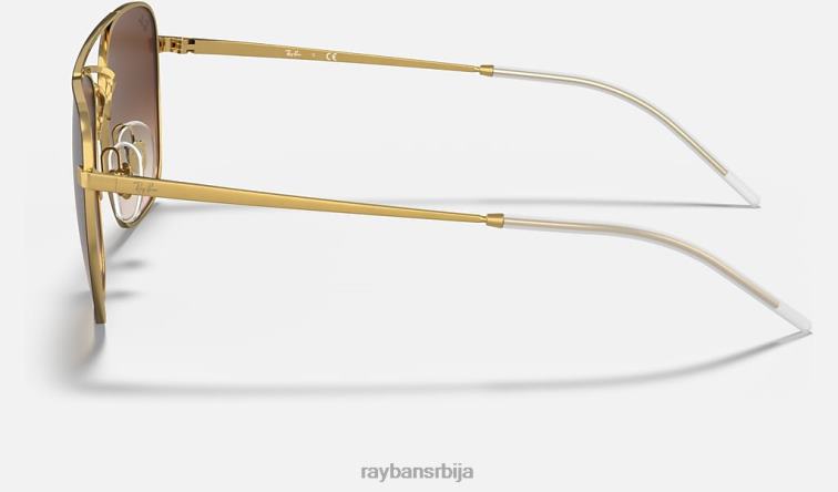 Ray-Ban рб3588 P0HP419 наочаре за сунце полирано браон на златно/браон мушкарци