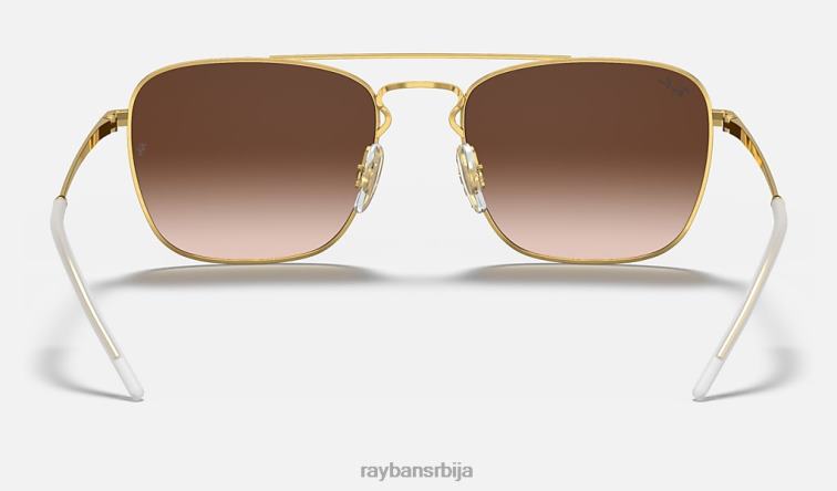 Ray-Ban рб3588 P0HP419 наочаре за сунце полирано браон на златно/браон мушкарци
