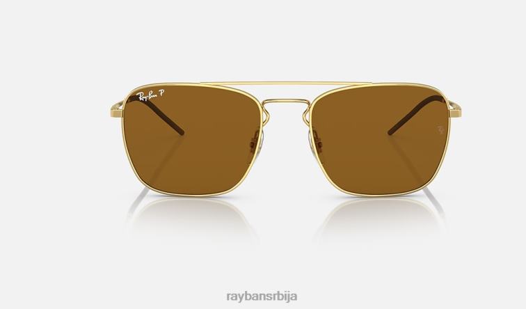 Ray-Ban рб3588 P0HP422 наочаре за сунце полирано злато/браон мушкарци