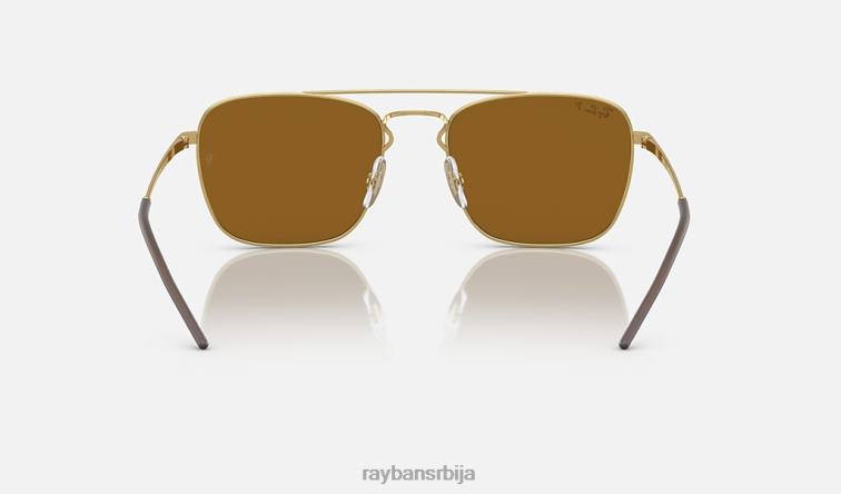Ray-Ban рб3588 P0HP422 наочаре за сунце полирано злато/браон мушкарци