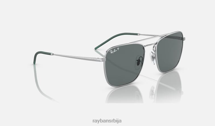Ray-Ban рб3588 P0HP423 наочаре за сунце полирано сребрно/сиво мушкарци