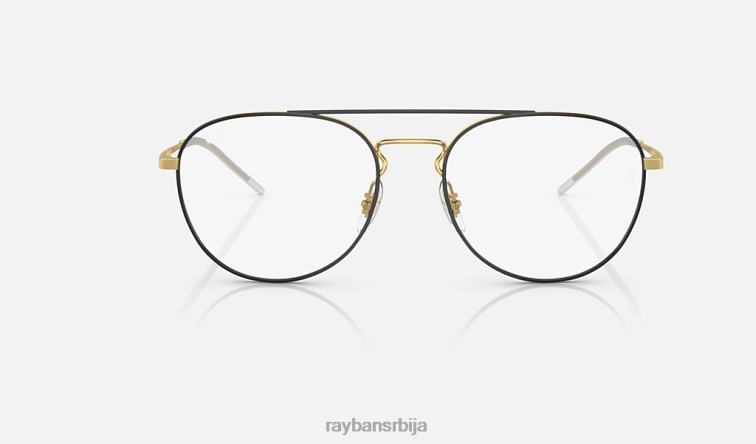 Ray-Ban рб3589 транзиције P0HP1518 наочаре за сунце полирано црно на златно/провидно/плаво мушкарци