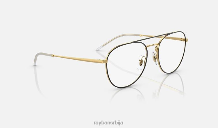 Ray-Ban рб3589 транзиције P0HP1518 наочаре за сунце полирано црно на златно/провидно/плаво мушкарци