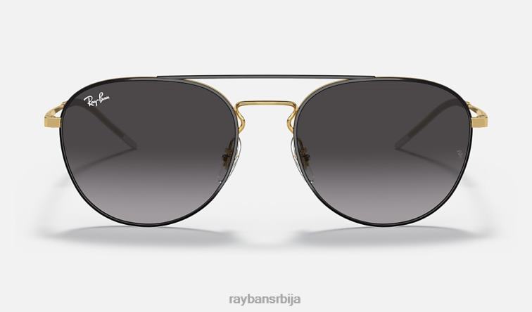 Ray-Ban рб3589 P0HP794 наочаре за сунце полирано црно на златно/сиво мушкарци
