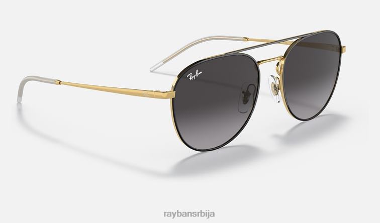 Ray-Ban рб3589 P0HP794 наочаре за сунце полирано црно на златно/сиво мушкарци