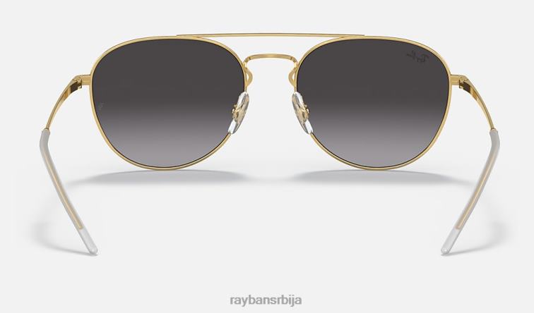 Ray-Ban рб3589 P0HP794 наочаре за сунце полирано црно на златно/сиво мушкарци