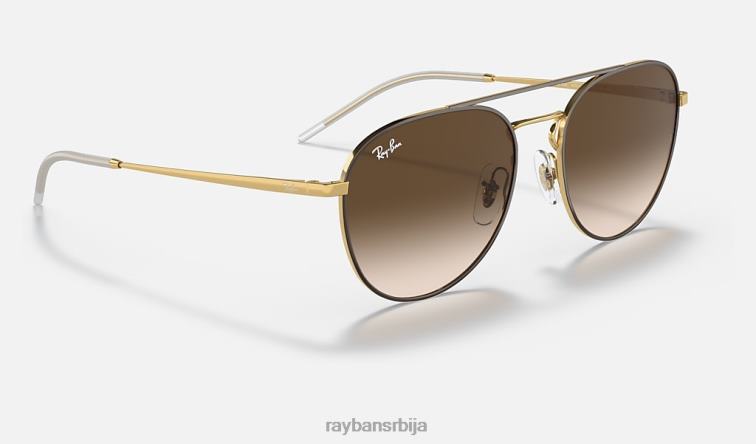 Ray-Ban рб3589 P0HP795 наочаре за сунце полирано браон на златно/браон мушкарци