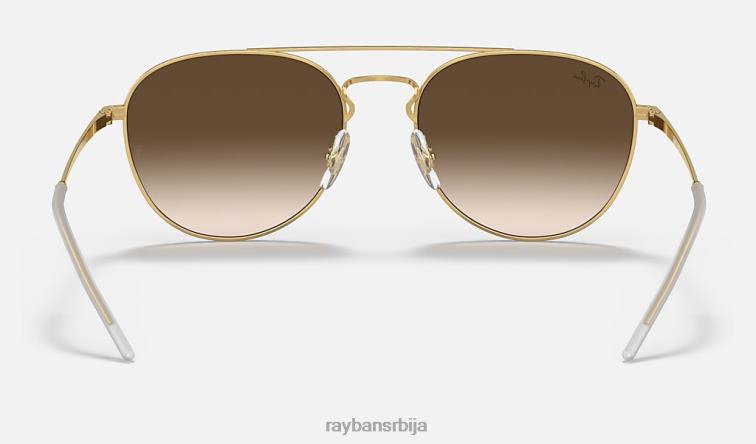 Ray-Ban рб3589 P0HP795 наочаре за сунце полирано браон на златно/браон мушкарци