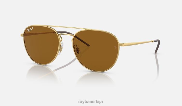 Ray-Ban рб3589 P0HP798 наочаре за сунце полирано злато/браон мушкарци