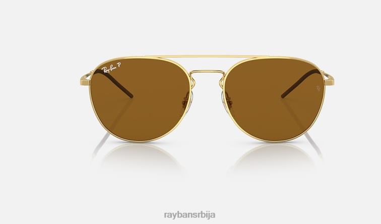 Ray-Ban рб3589 P0HP798 наочаре за сунце полирано злато/браон мушкарци