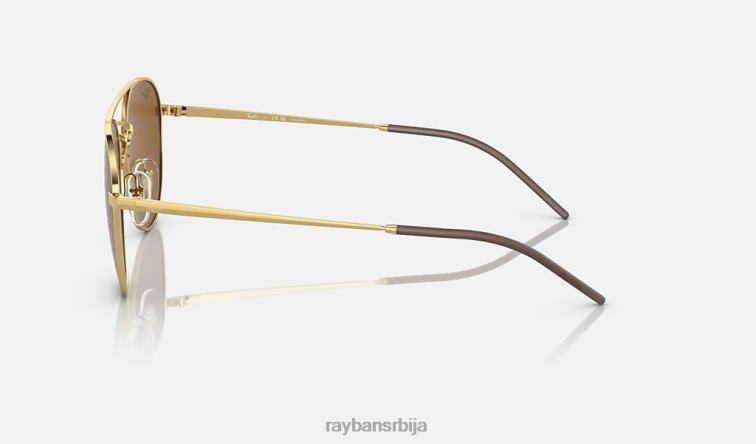 Ray-Ban рб3589 P0HP798 наочаре за сунце полирано злато/браон мушкарци