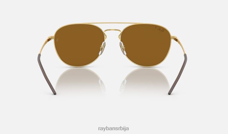 Ray-Ban рб3589 P0HP798 наочаре за сунце полирано злато/браон мушкарци