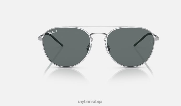 Ray-Ban рб3589 P0HP799 наочаре за сунце полирано сребрно/сиво мушкарци