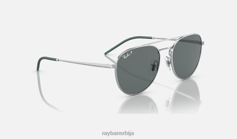 Ray-Ban рб3589 P0HP799 наочаре за сунце полирано сребрно/сиво мушкарци