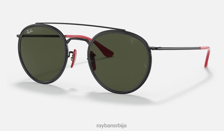 Ray-Ban рб3647м сцудериа феррари колекција P0HP1037 наочаре за сунце полирана црно/зелена мушкарци