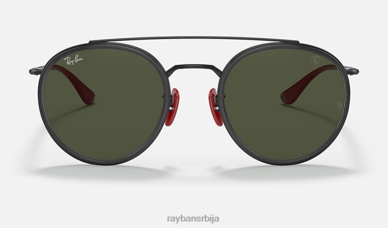 Ray-Ban рб3647м сцудериа феррари колекција P0HP1037 наочаре за сунце полирана црно/зелена мушкарци