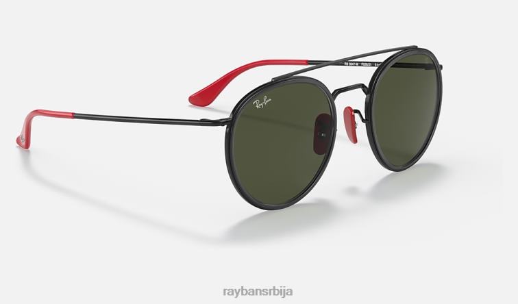Ray-Ban рб3647м сцудериа феррари колекција P0HP1037 наочаре за сунце полирана црно/зелена мушкарци