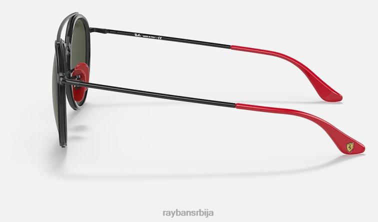 Ray-Ban рб3647м сцудериа феррари колекција P0HP1037 наочаре за сунце полирана црно/зелена мушкарци