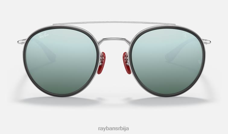 Ray-Ban рб3647м сцудериа феррари колекција P0HP1038 наочаре за сунце полирано сребро/сребро мушкарци