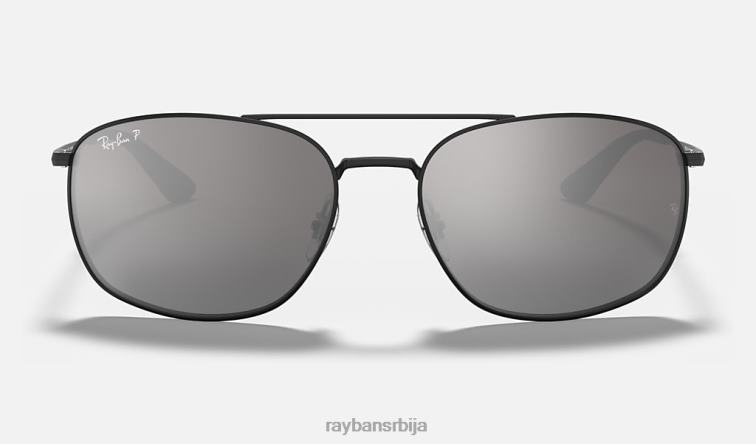 Ray-Ban рб3654 P0HP319 наочаре за сунце полирана црна/сребрна мушкарци