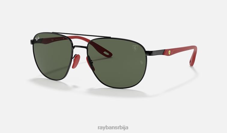 Ray-Ban рб3659м сцудериа феррари колекција P0HP1120 наочаре за сунце полирана црно/зелена мушкарци