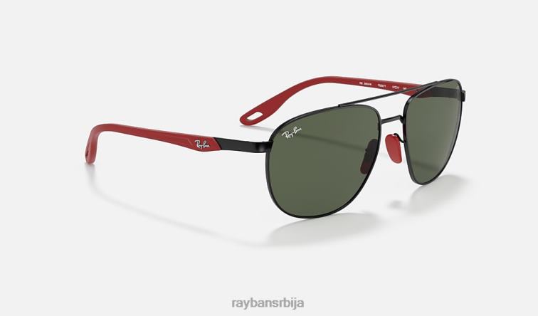 Ray-Ban рб3659м сцудериа феррари колекција P0HP1120 наочаре за сунце полирана црно/зелена мушкарци