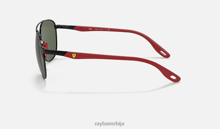 Ray-Ban рб3659м сцудериа феррари колекција P0HP1120 наочаре за сунце полирана црно/зелена мушкарци