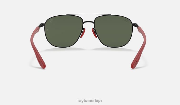 Ray-Ban рб3659м сцудериа феррари колекција P0HP1120 наочаре за сунце полирана црно/зелена мушкарци