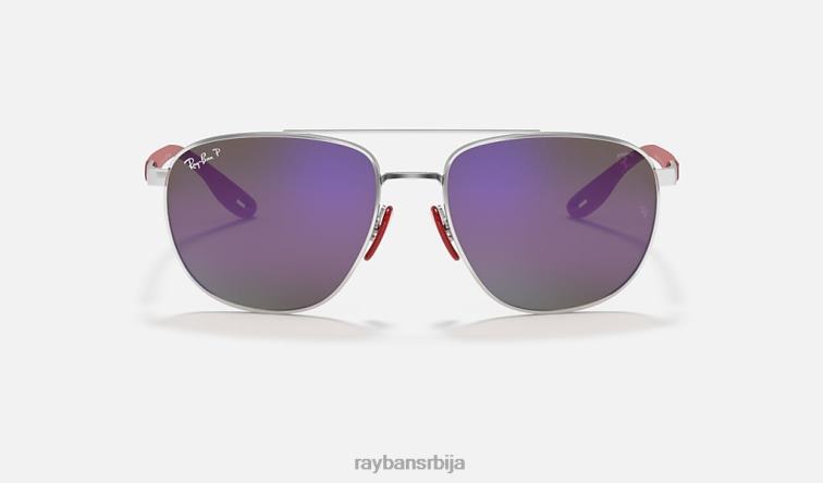Ray-Ban рб3659м сцудериа феррари колекција P0HP1121 наочаре за сунце полирано сребрно/плаво мушкарци