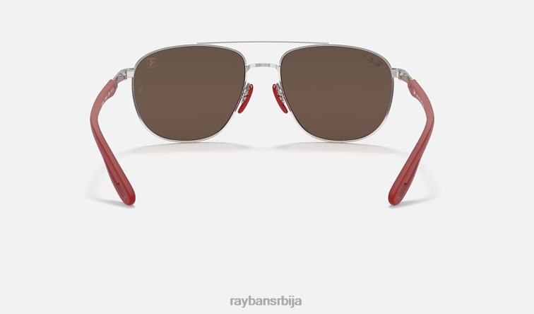 Ray-Ban рб3659м сцудериа феррари колекција P0HP1121 наочаре за сунце полирано сребрно/плаво мушкарци