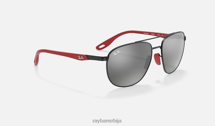 Ray-Ban рб3659м сцудериа феррари колекција P0HP1123 наочаре за сунце мат црна/сива мушкарци