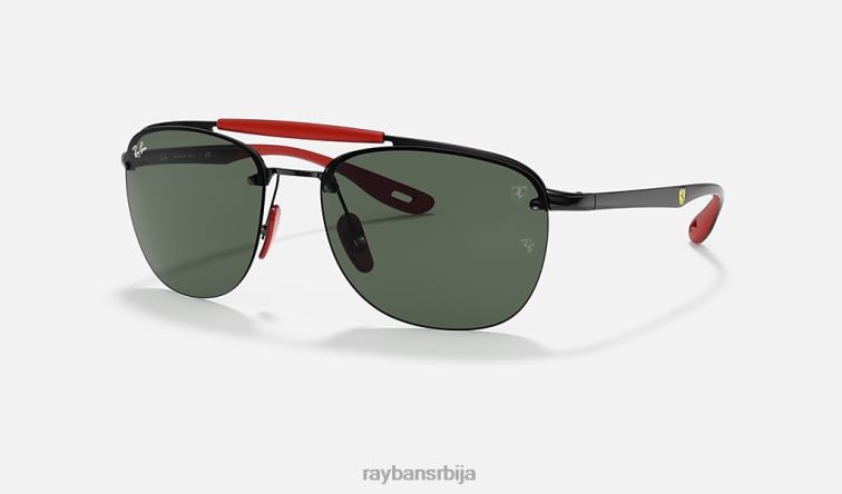 Ray-Ban рб3662м сцудериа феррари колекција P0HP1048 наочаре за сунце полирана црно/зелена мушкарци