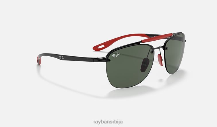 Ray-Ban рб3662м сцудериа феррари колекција P0HP1048 наочаре за сунце полирана црно/зелена мушкарци