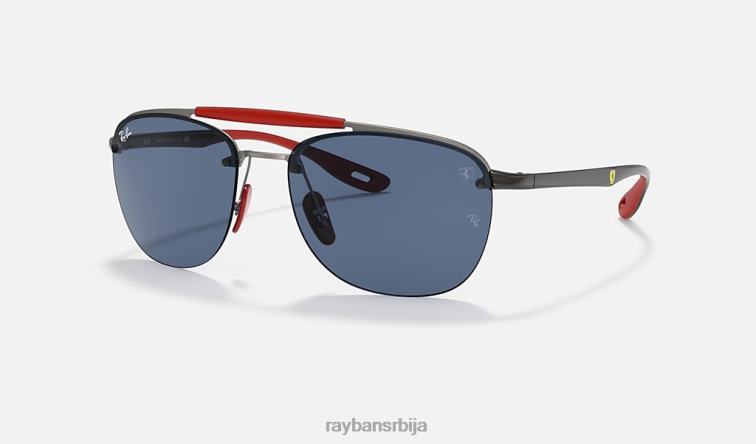 Ray-Ban рб3662м сцудериа феррари колекција P0HP1049 наочаре за сунце мат гунметал/тамно плава мушкарци